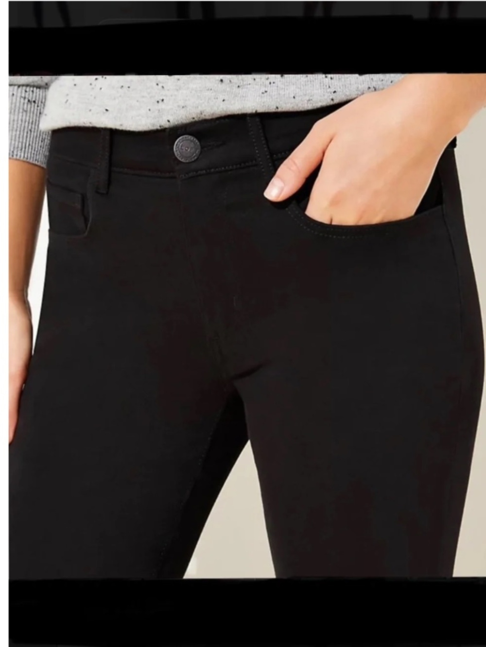 LOFT Black Sateen Leggings 5-Pocket Skinny Pants Women’s 29 Mid Rise